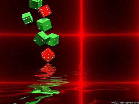 Desktop Wallpapers 3d Backgrounds Red And Green Dice