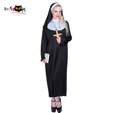 Women Sexy Deluxe Nun Sister Religious Costume Doctor Uniform Dress