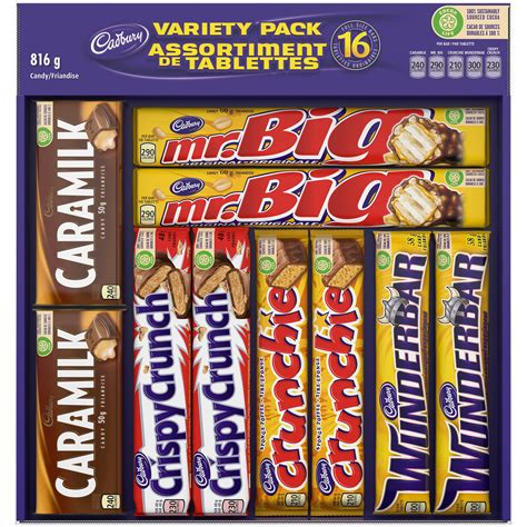 Buy Cadbury 16 Full Size Chocolate Bars Variety Pack Wunderbar