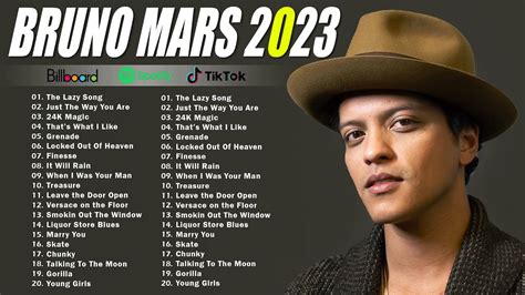 Bruno Mars Top Tracks 2023 Playlist Billboard Best Singer Bruno