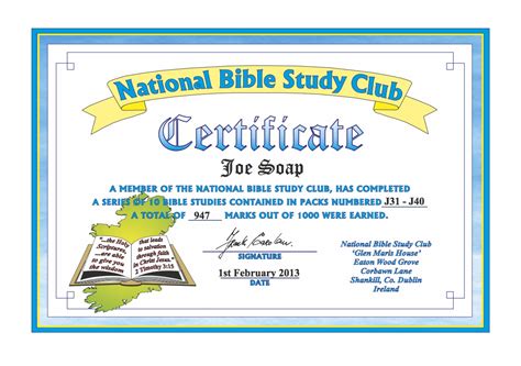 Lessons National Bible Study Club