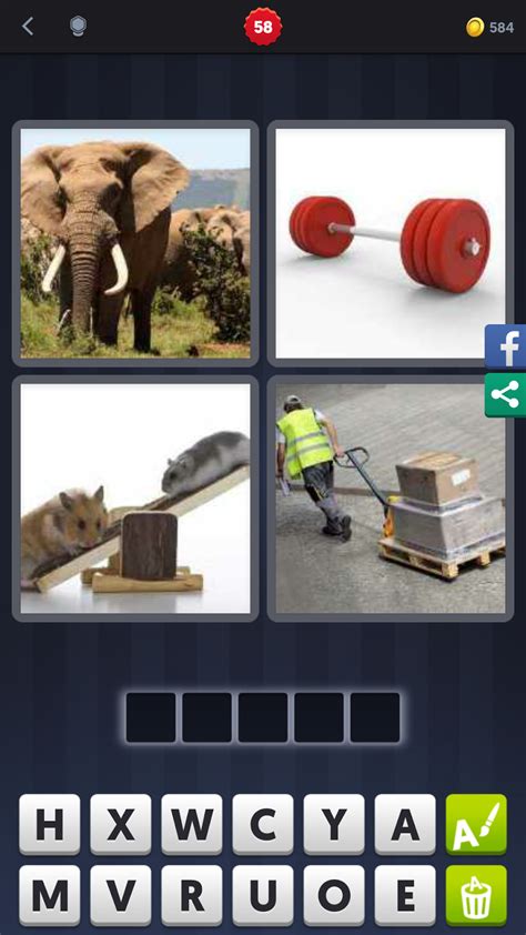 4 Pics 1 Word Answers Solutions Level 58 Heavy