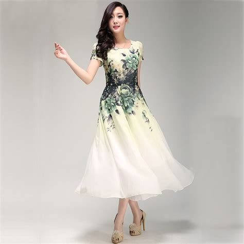2014 Womens Elegant Formal Dress One Piece Dress Short Sleeve Chiffon