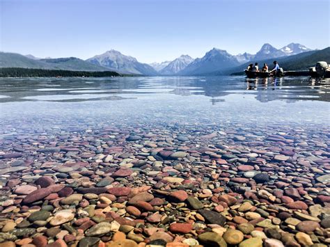 Oc The Clear Waters Of Lake Mcdonald As Seen From Apgar Village