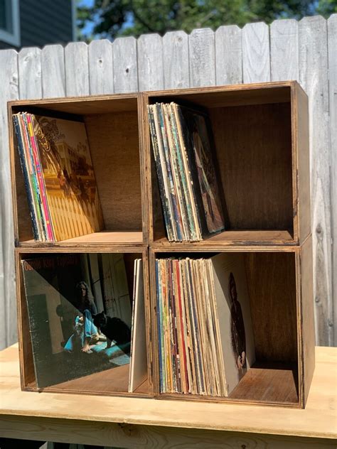 Vinyl Record Stackable Storage Cubes Etsy