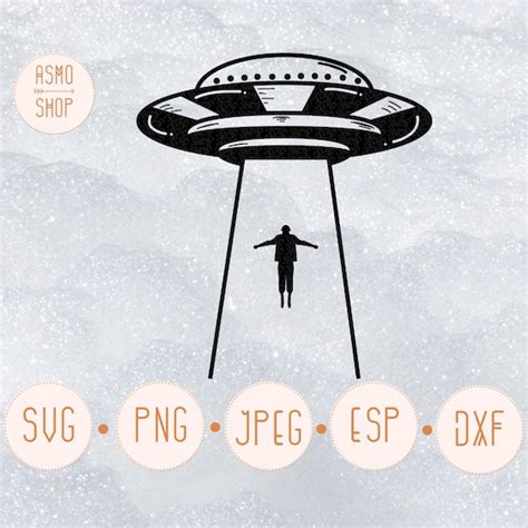 Alien Abduction Svg UFO Svg Sci Fi Svg Space Svg Editable Etsy UK
