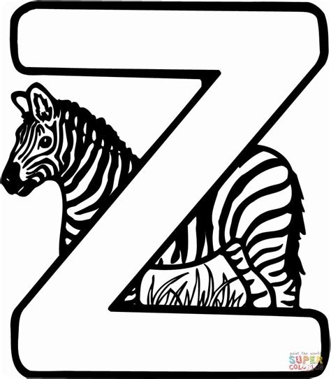 √ 24 Letter Z Coloring Page In 2020 With Images Zebra Coloring