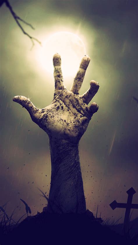 1080x1920 Zombie Hand From Cemetery Iphone 7 6s 6 Plus And Pixel Xl