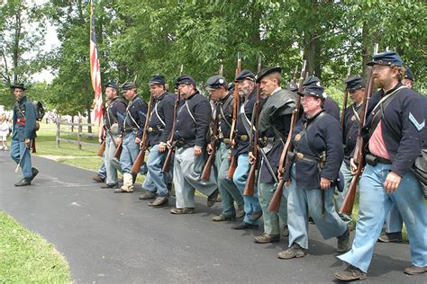 The 49th Ny March Off After Battle During The Annual Civil War