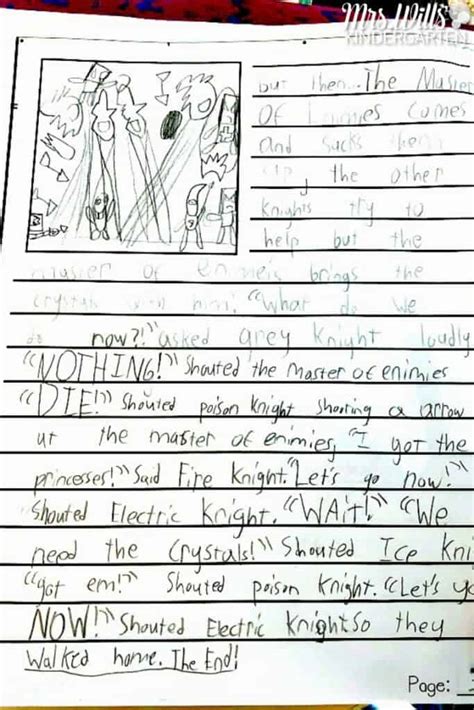 Second Grade Writing Samples 3 Mrs Wills Kindergarten