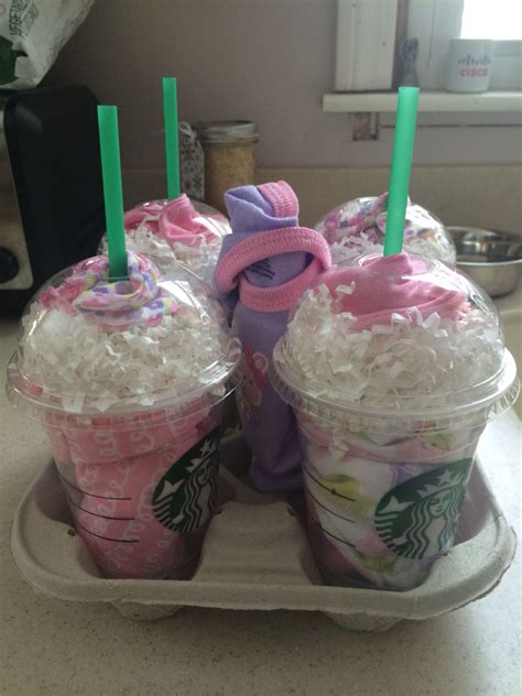There are two lasting bequests we can give our children. Onsies and socks in Starbucks cups! DIY Baby gift idea and ...