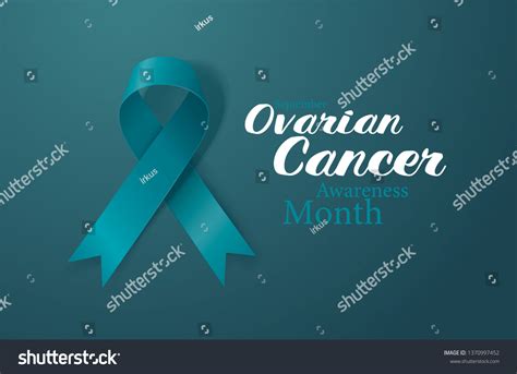 Ovarian Cancer Awareness Calligraphy Poster Design Stock Vector Royalty Free 1370997452