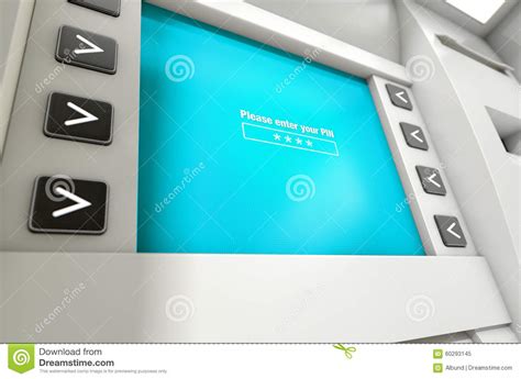 Atm Screen Enter Pin Code Stock Illustration Illustration Of Screen