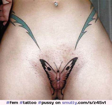 fem tattoo pussy shaved clit ring pussy tattoo pubic mound tattoo