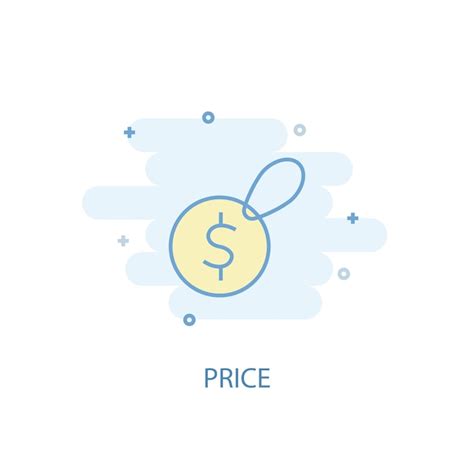 Premium Vector Price Line Concept Simple Line Icon Colored