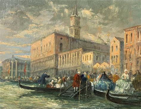 Unknown Vedutist Venetian Painter 19th Century Venice View Painting