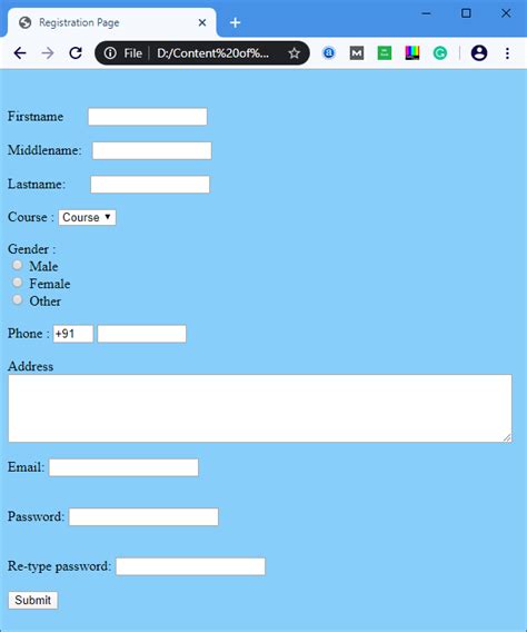 Design A Cool Registration Form Using Html Amp Css By Raja Tamil The