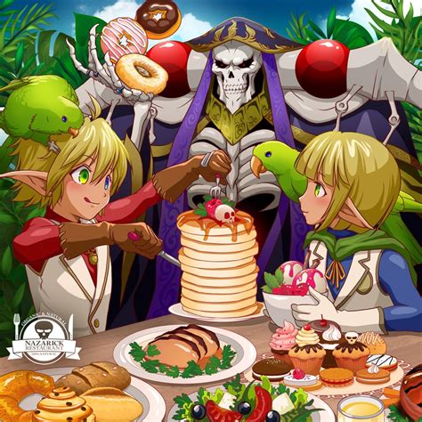 Ainz Ooal Gown Aura Bella Fiora And Mare Bello Fiore Overlord Drawn