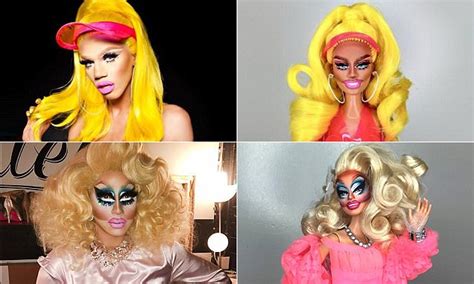 artist turns barbie dolls into rupaul s drag race queens daily mail online