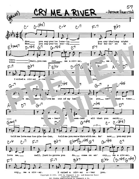 Cry Me A River Sheet Music Direct