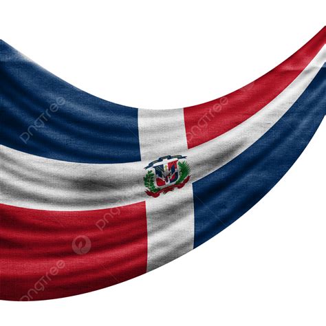Dominican Republic Flag Waving With Texture Dominican Republic Flag