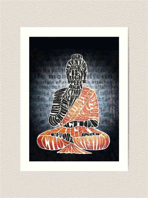 The Eightfold Path Buddha Art Print For Sale By Free2rocknroll