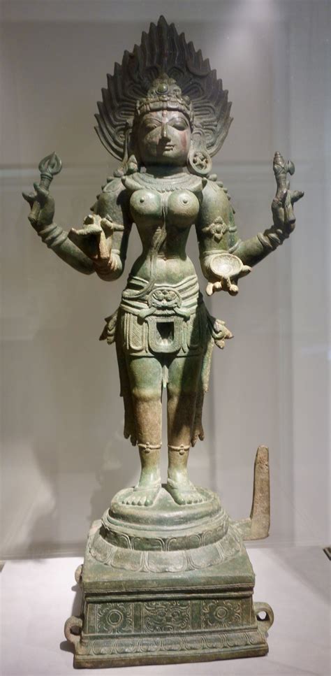La Diosa Kali Tamil Nadu India Época Cola Siglo Xii Bronce Museo