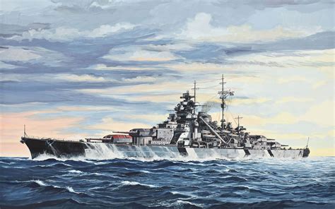 German Battleship Bismarck Art Yahooimage Navy Military Military