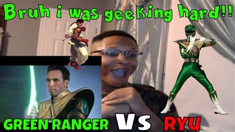 green ranger vs ryu super power beat down reaction youtube