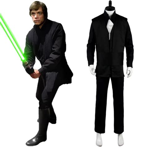 Star Wars Luke Skywalker Cosplay Costume Adult Men Black Luke Skywalker
