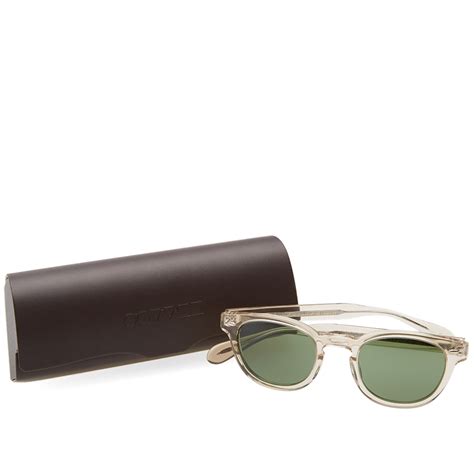 Oliver Peoples Sheldrake Sunglasses Buff And Green C Vintage End Us