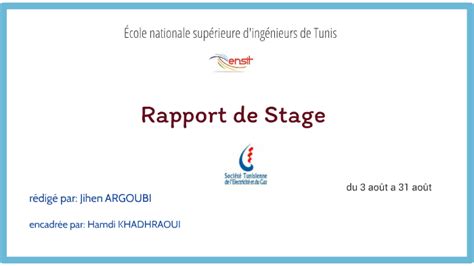Soutenance De Rapport De Stage By Jihen Argoubi