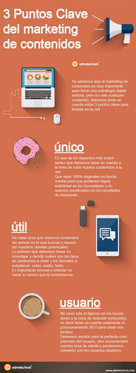 3 Puntos Clave Del Marketing De Contenidos Infografia Infographic