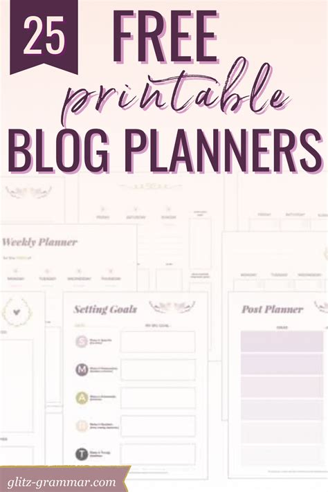 Free Printable Blog Planner Template Blog Planner Printable Planner