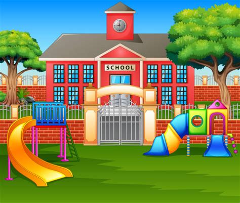 Empty Schoolyard Illustrations Royalty Free Vector Graphics And Clip Art