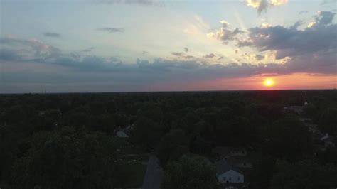 Drone Shot Sunset Over Springfield Mo Youtube