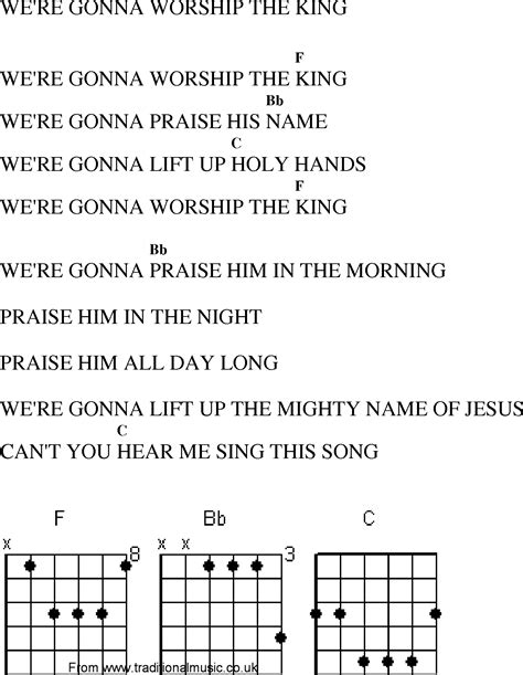 Christian Gospel Worship Song Lyrics With Chords Were Gonna Worship