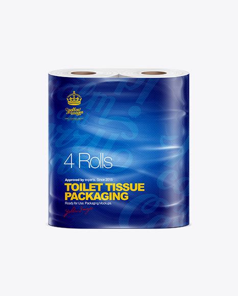Download Toilet Paper 4 pack Mockup in Packaging Mockups on Yellow ...