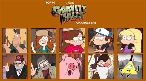 My Top 10 Favorite Gravity Falls Characters By Matthiamore