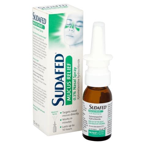 Sudafed Mucus Relief 01 Nasal Spray 15ml