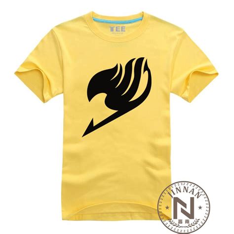 Fairy Tail Clothing Logo T Shirt Men Boy Cotton Manga T Shirt Anime