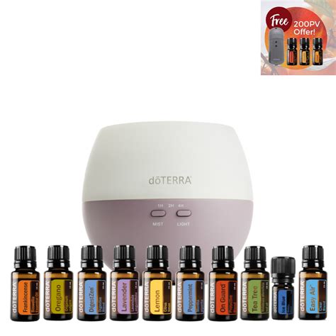 Doterra Home Essentials Kit Bonus Diffuser And Trio Of Oils Afterpay
