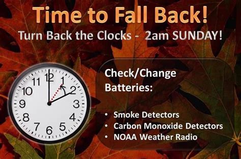 Change Your Clock Change Your Batteries North Beach Volunteer Fire