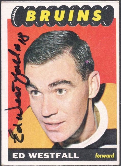 1965 66 Topps Ed Westfall Autograph Hockey Cards Baseball Cards