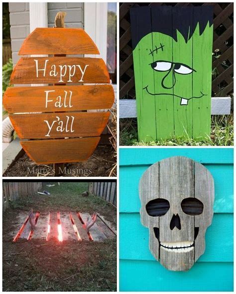45 Fall Pallet Projects Halloween Decorations Silahsilahcom Pallet