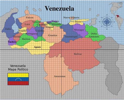 Croquis Del Mapa De Venezuela De De Coloques El Eje De Coordenadas