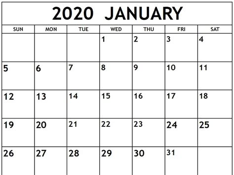 January 2020 Calendar Wallpapers Wallpaper Cave