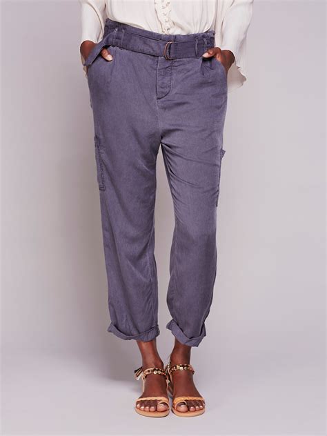 Lyst Free People Summers Over Cargo Pants In Purple