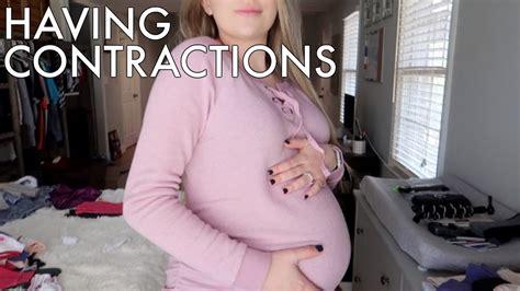 Having Some Contractions Weeks Pregnant Youtube