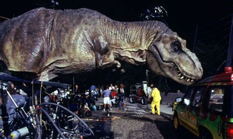 Behind The Scenes Jurassic Park T Rex Entrance Scene